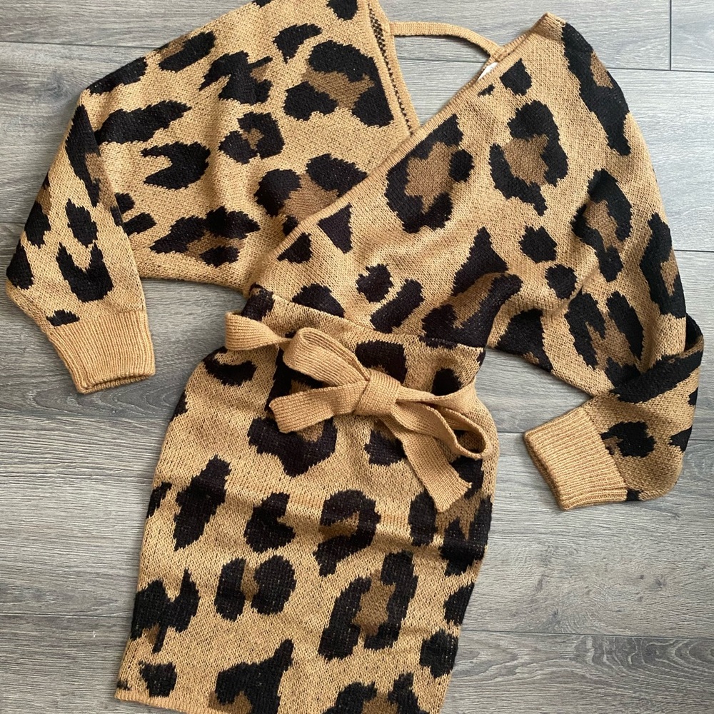 Sweater dress thick fabri mini dress - Picture 6 of 6